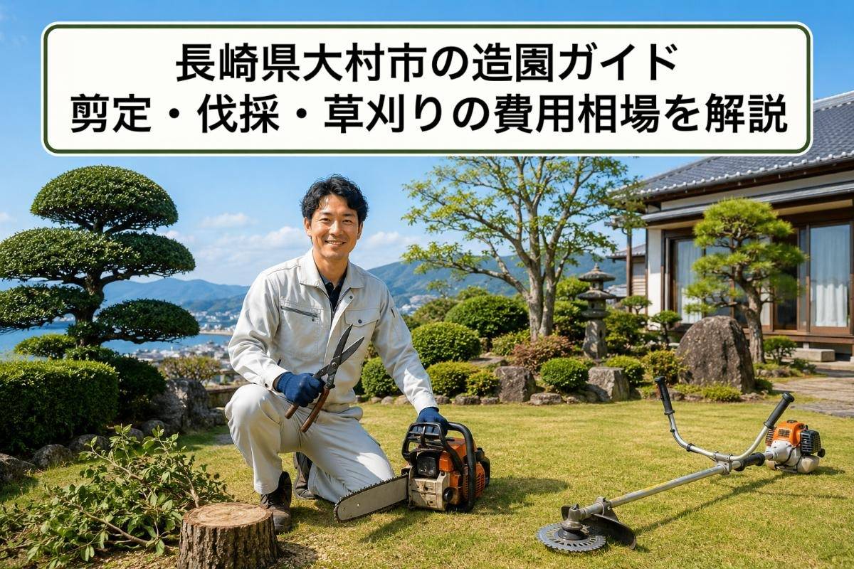 長崎県大村市の造園ガイド｜剪定・伐採・草刈りの費用相場を解説